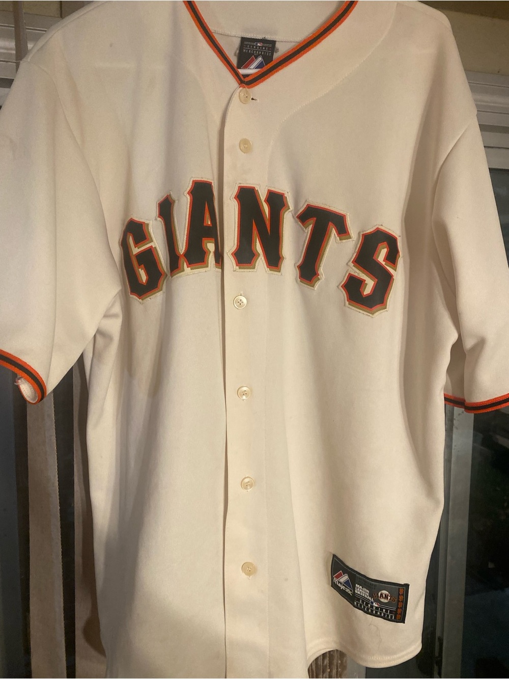 Vintage Majestic San Francisco Giants Cream Button-Up Jersey